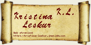 Kristina Leskur vizit kartica